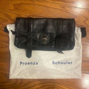 Proenza Schouler Black Leather Clutch